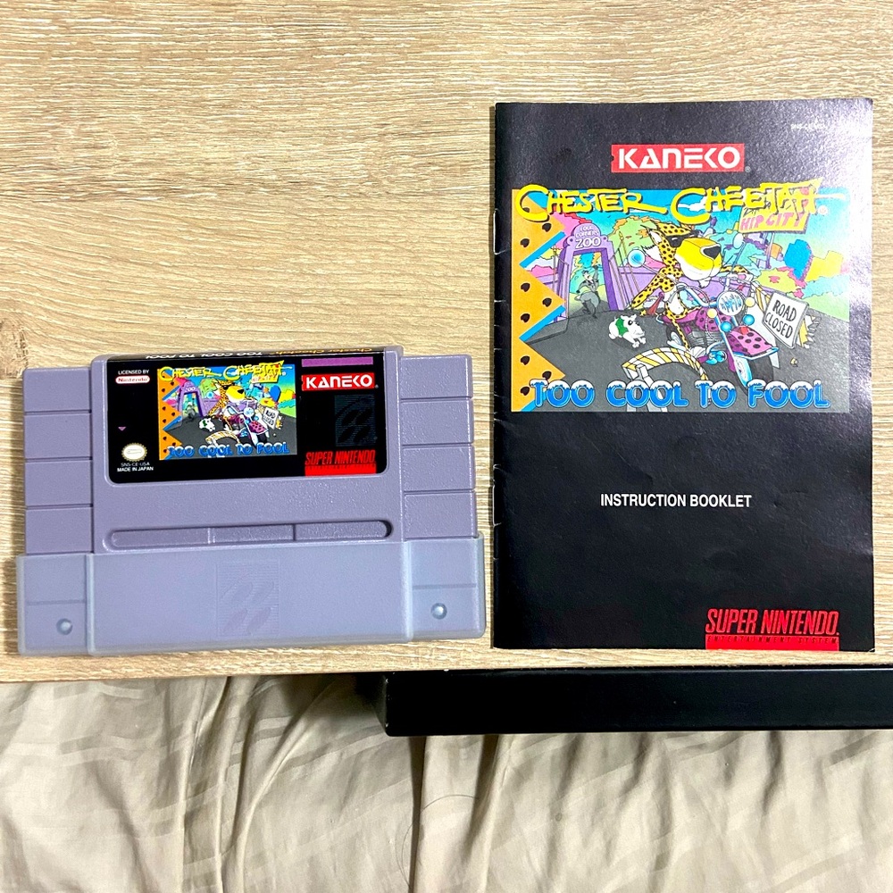 Chester Cheetah Too Cool To Fool (Super Nintendo, 1992) with Manual